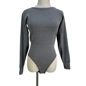 Vintage Ralph Lauren Ribbed Bodysuit Gray